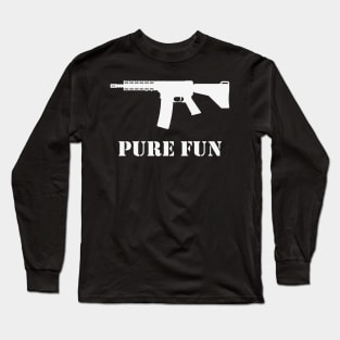 Pure Fun (Gun Lover / Sport Shooter / White) Long Sleeve T-Shirt